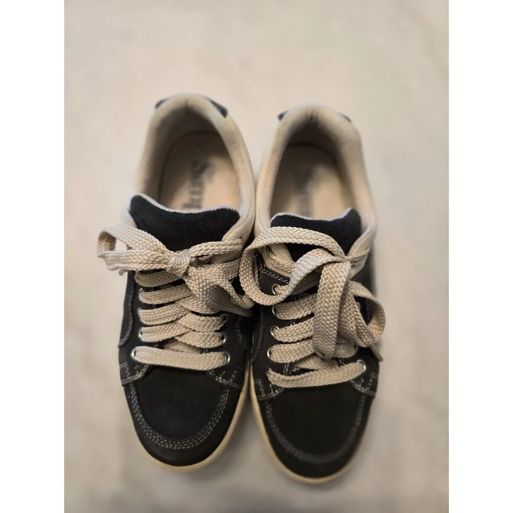 Simple OS Suede Shoes Mens Sz 7  Dark Gray Canvas Low Top Sneakers Casual Skater